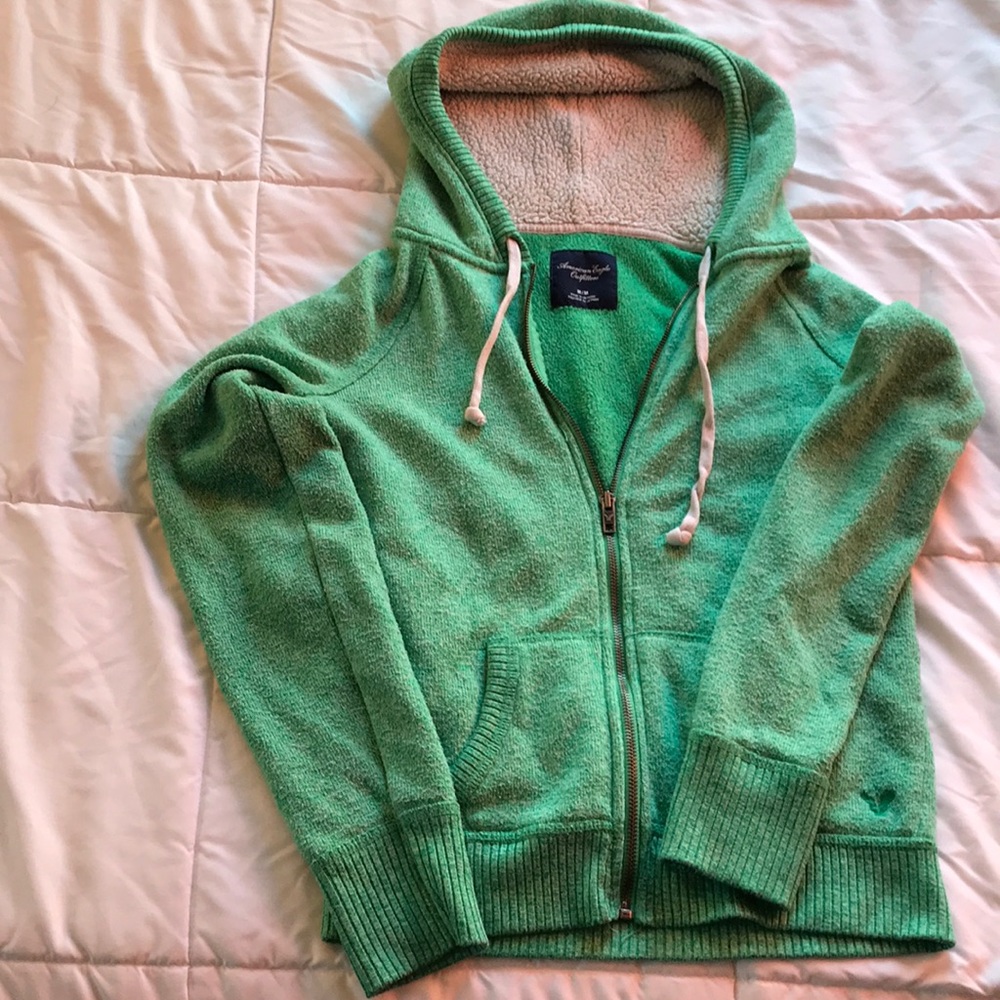 green American Eagle zip up hoodie